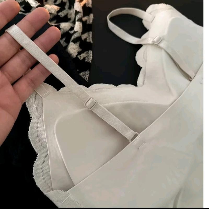 MIMI&DIDII#เสื้อด้านในบราสายเดี่ยวลูกไม้นิ่มมีฟองเรียบหรูดูเเพง 32-38#x969 Women Clothing - รูปที่ 3