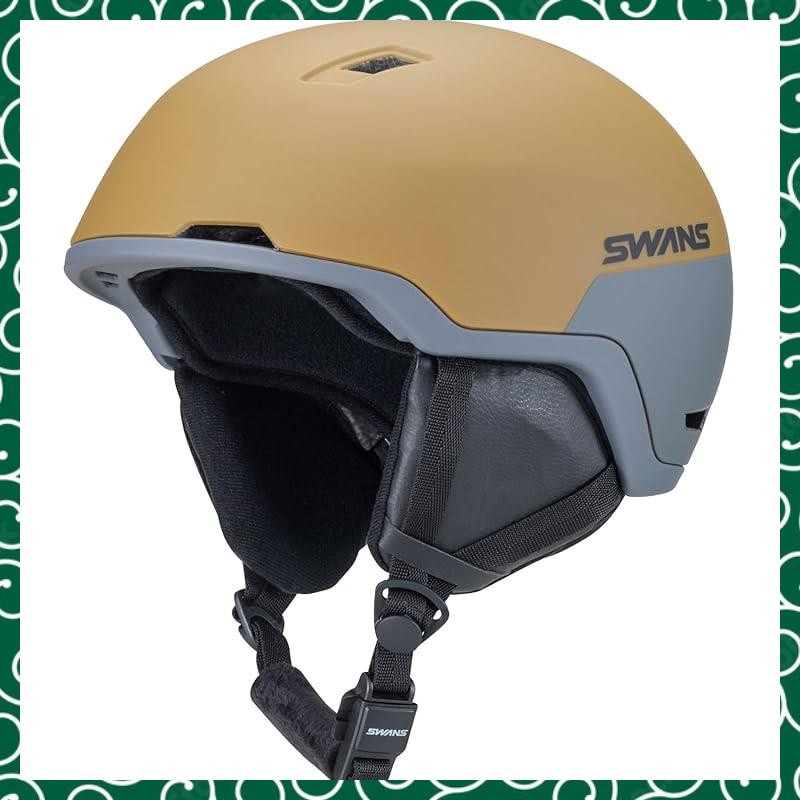 SWANS Ski Snowboard Helmet for Adults HSF-241 P1 BR/SM Brown x Smoke L Size (58cm-61cm)