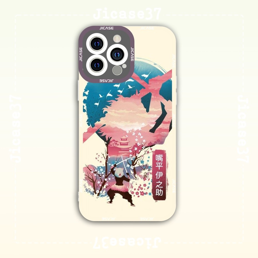 เคส iPhone Square Edge Samsung Xiaomi Oppo Anime Kimetsu no yai three demon slayer mirror Sword Inos