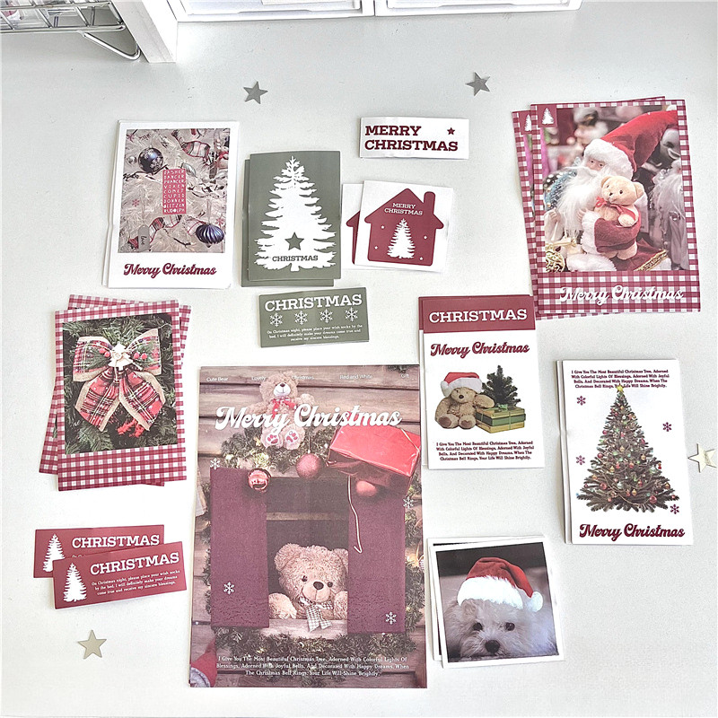 24 ชิ้น/เซ็ต Merry Christmas สติกเกอร์สมุดภาพปิดผนึกสติกเกอร์ DIY ของขวัญตกแต่ง