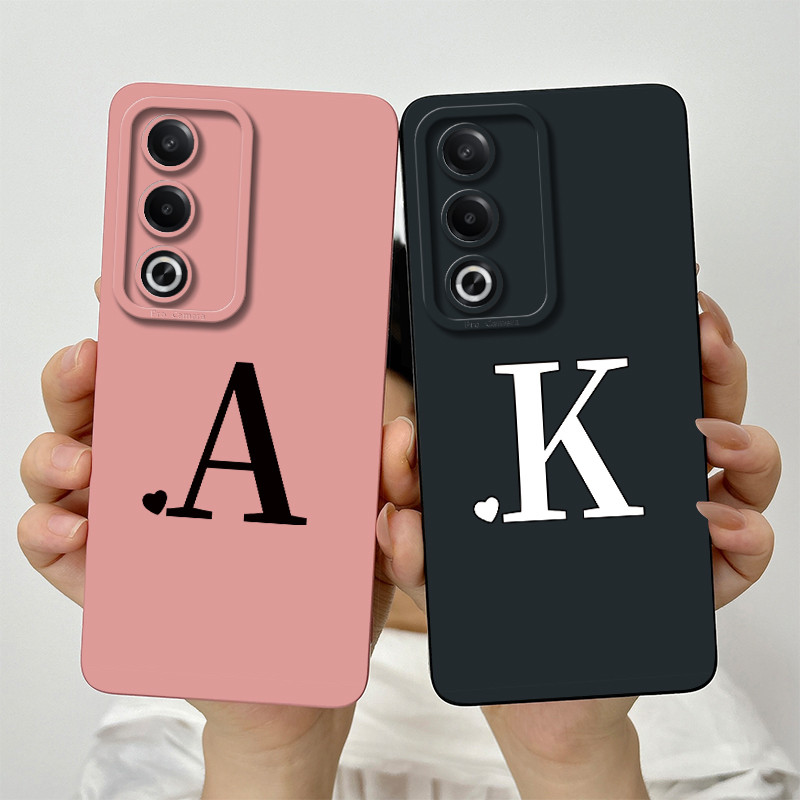 สําหรับ Oppo A3 Pro CPH2639 น่ารักตัวอักษรเริ่มต้นเลนส์ป้องกันกรณีกันกระแทก Oppo A3Pro 5G ซิลิโคนนุ่มเคสโทรศัพท์