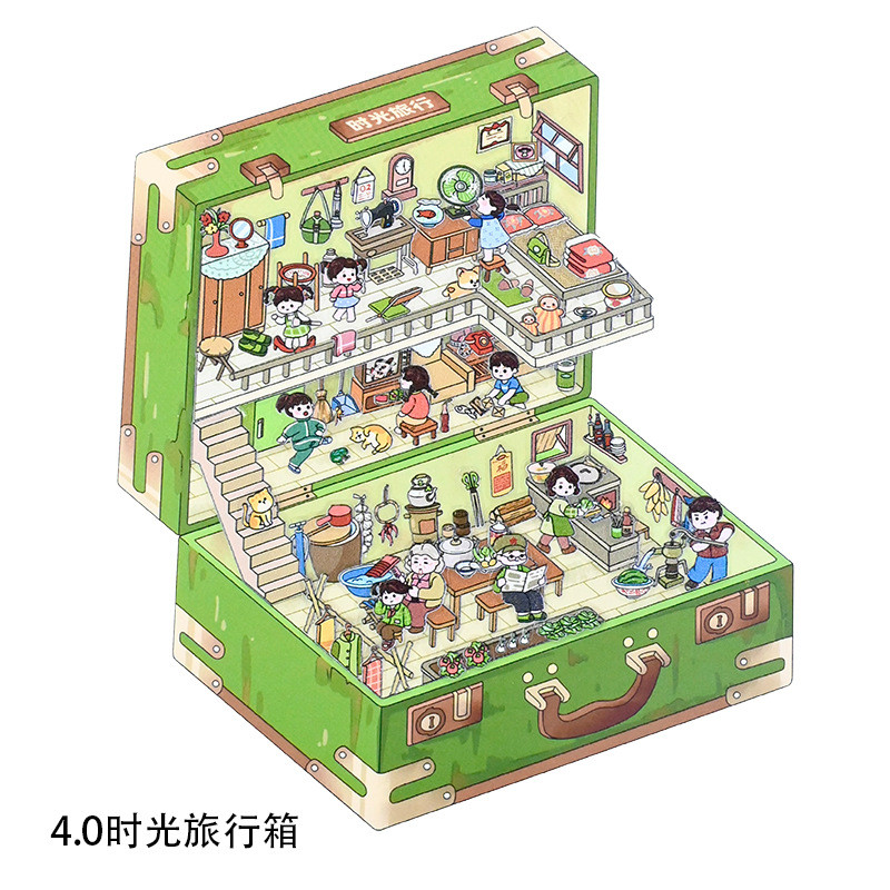 Idako 3D สติกเกอร์ Miniature Storage ภูมิทัศน์ Cabin สติกเกอร์ diy 3D ฉากสติกเกอร์ SS223