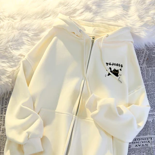 พร้อมส่ง SHINee11 S-3XL เสื้อฮู้ด พิมพ์แมวน่ารัก แขนยาว เกาหลี โอเวอร์ไซส์ ผู้หญิง