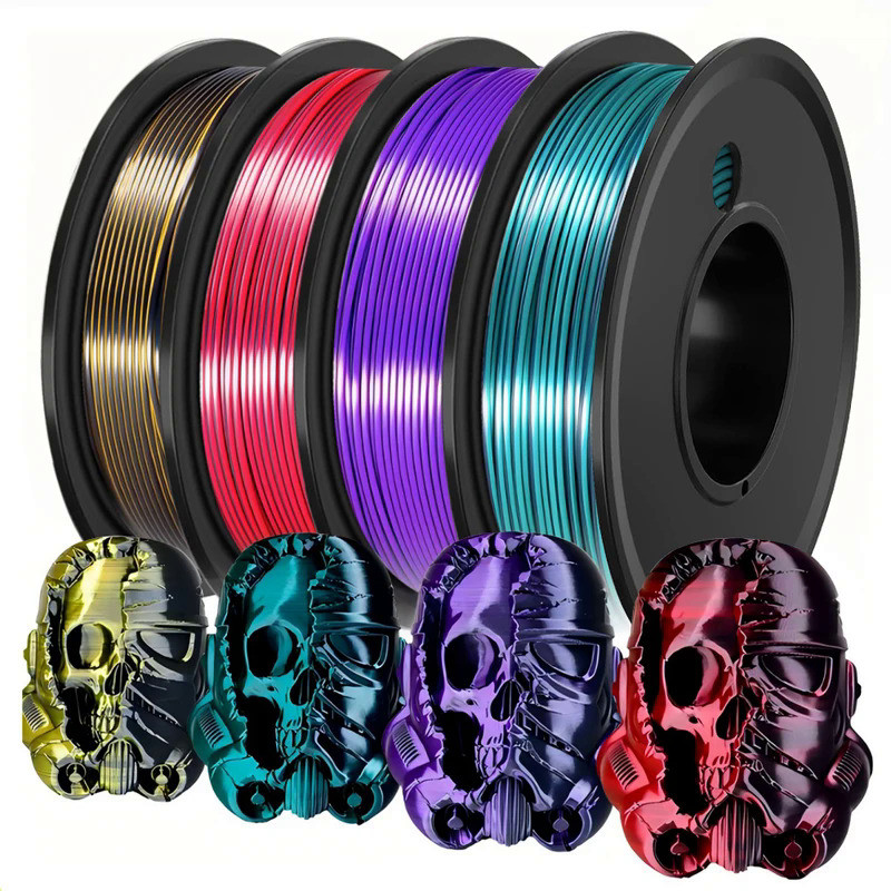3D Printer Filament PLA Dual Color 1.75mm Silk Filament PLA 1kg 250g 3D Plastic Material Two Colors 