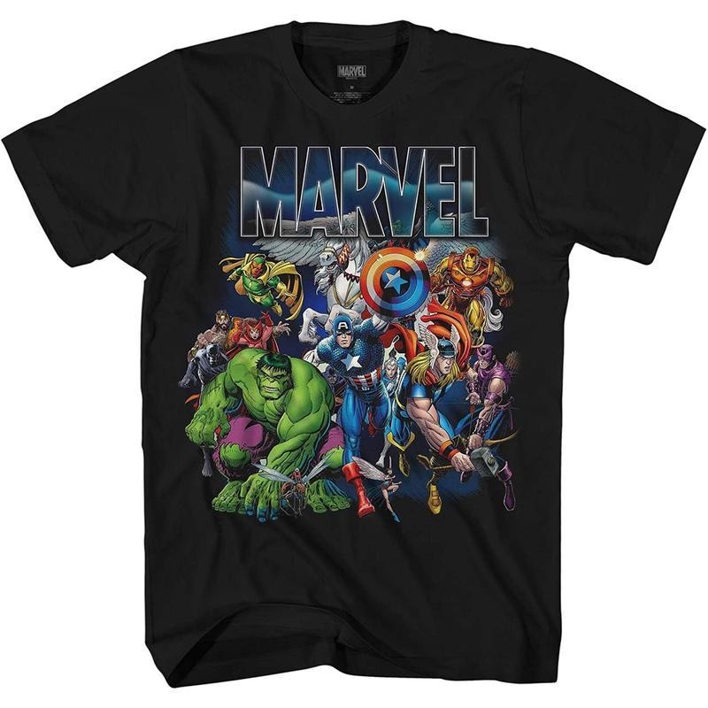 ขายเทรนด์การพิมพ์อะนิเมะ Marvel Thor Hulk Iron Man Avengers Spiderman Daredevil แปลก ผู้ใหญ่เสื้อยืดพิมพ์เสื้อผ้า