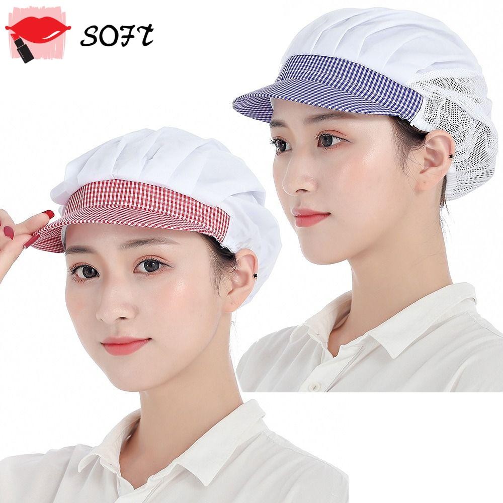 หมวกเชฟ SOFTNESS, หมวกทําอาหารเสิร์ฟอาหาร, ชุดทํางานเก๋ๆกันฝุ่นหมวกทํางานระบายอากาศจัดเลี้ยง
