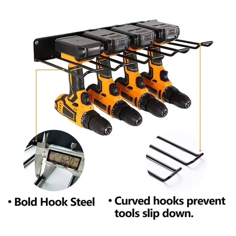 Blazespark Hand Power Tool Organizer Rack,ติดผนังHeavy Dutyลอยตู้เครื่องมือ,ทนทานสีดํา40ซม.เหล็กสว่านไฟฟ้าเครื่องมือชั้นวางบ้าน