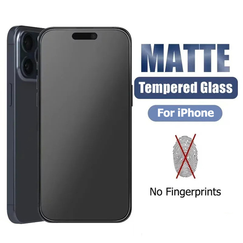 ฟิล์มกระจกแบบด้าน เหมาะสำหรับการเล่นเกมส์ รองรับ สำหรับ iPhone 11 12 13 14 15 16 Pro Max X XS XR 6 6S 7 8 Plus