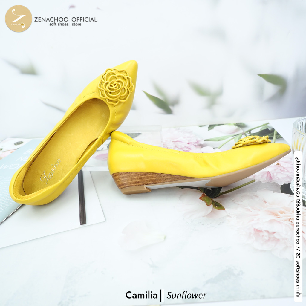 Zenachoo รุ่น Camilia สูง 1นิ้ว ทรงปกติ เปลี่ยนไซส์ได้-ไม่รับคืน หนังแกะนิ่ม หน้ากว้างเดินสบายมาก ราคา ถูกที่สุด ดีลบีเคเค แกลเลอรีภาพที่ 4