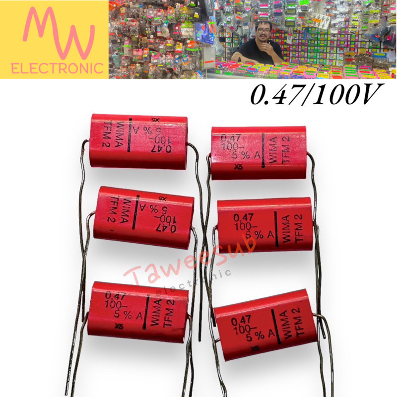 C Wima รุ่นMFM2-0.47UF/100V C Polyster ซีโพลี่ มีของพร้อมส่งในไทย