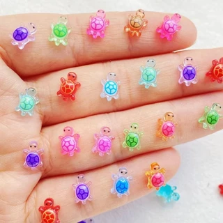 ALIZAR ของประดับเต่าเรืองแสง 100 ชิ้น DIY Hairpin และตกแต่งมือถือ