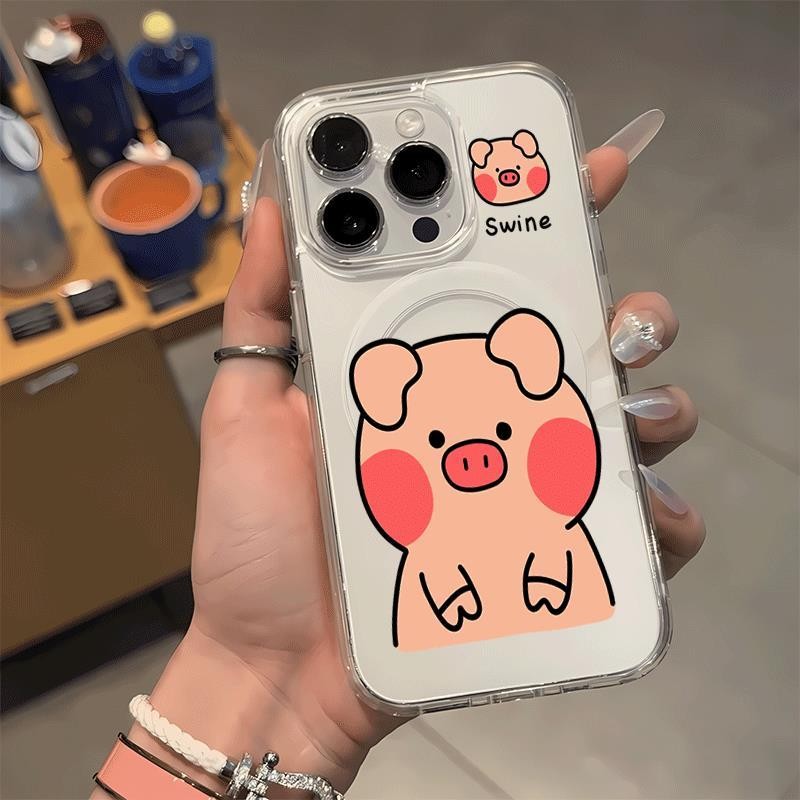 สําหรับiPhone Clearเคสโทรศัพท์แม่เหล็กโปร่งใส11Pro 13Pro ins 11 12 13 14 15 16Plus 11 12 13 14 15 16