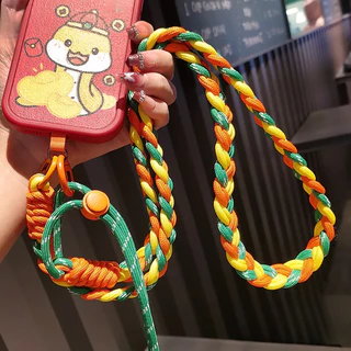 อิน ยาว กระเป๋าสะพายข้าง ปรับเคสโทรศัพท์สร้างสรรค์เชือกแขวน โดปามีน หางม้าหนาทอกล้องถ้วยอุปกรณ์กุญแจแขวนของขวัญ