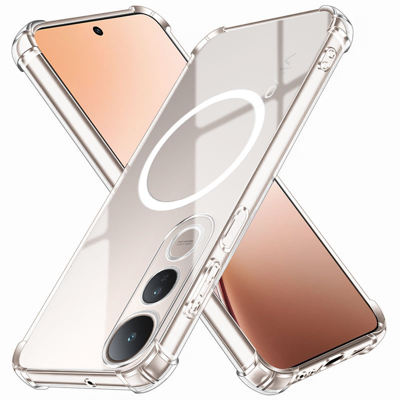 สําหรับ Vivo V50 Lite Vivo V50 กรณีไร้สายชาร์จแหวนแม่เหล็กเคสโทรศัพท์สําหรับ VivoV50 V 50 V50Lite Shell กันกระแทก Clear ซิลิโคนนุ่มป้องกันฝาครอบ