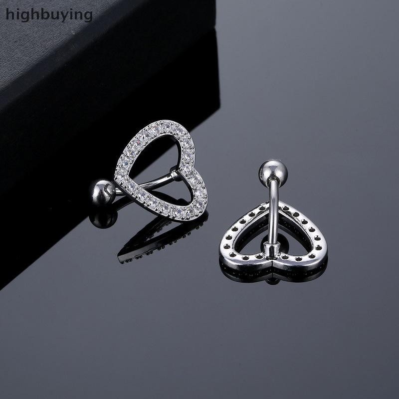 [การซื้อสูง] แหวนปุ่มท้องหัวใจแหวนเจาะสะดือปุ่มท้องแหวนเจาะเครื่องประดับสะดือปีนป่ายวงวงวงหุ้นใหม่