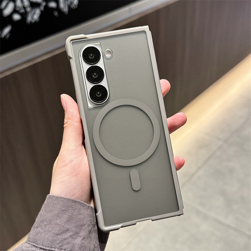 Magnetic กันกระแทกโปร่งแสง Matte Case Samsung Galaxy Z Fold 7 Z Fold 6 Z Fold 5 Z Fold 4 Slim Four Coner Anti-drop Cove - รูปที่ 7