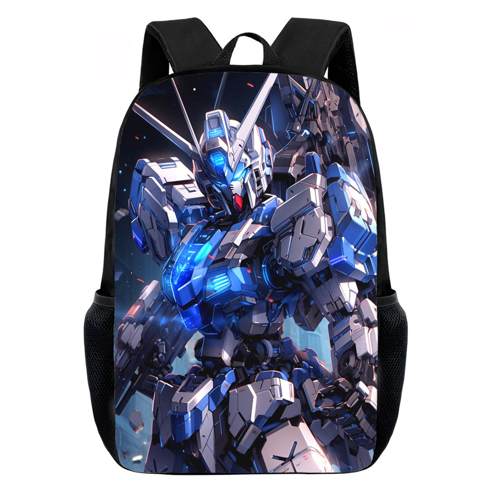 Gundam กระเป๋าเป้สะพายหลังการ์ตูนพิมพ์กระเป๋านักเรียนสําหรับเด็ก