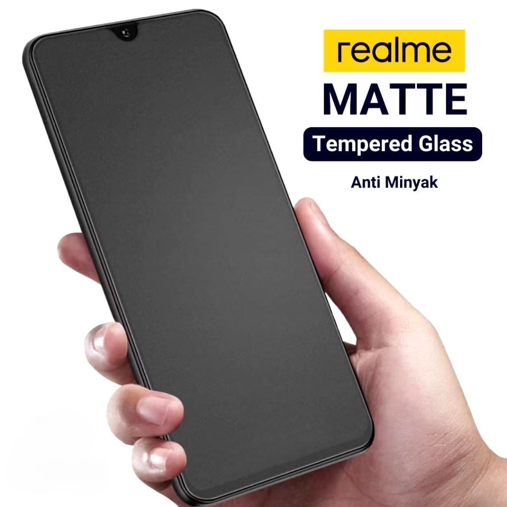 กระจกนิรภัย Matte Realme Q Q2 Q2 Pro Q3 Q3 Pro U1 V3 V5 5G V11 5G V11s 5G V13 5G V15 5G V25
