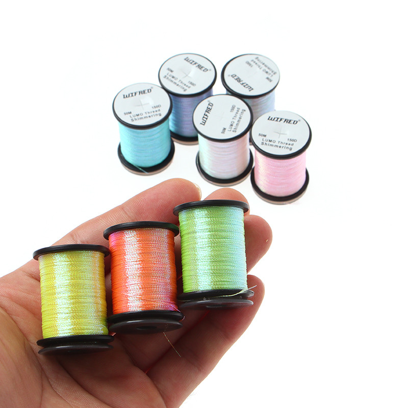 150d Glow Luminous Flashy Metal Tinsel Thread Fly Tying วัสดุสําหรับ Tying Fly Body, Wing, Tail, ขา