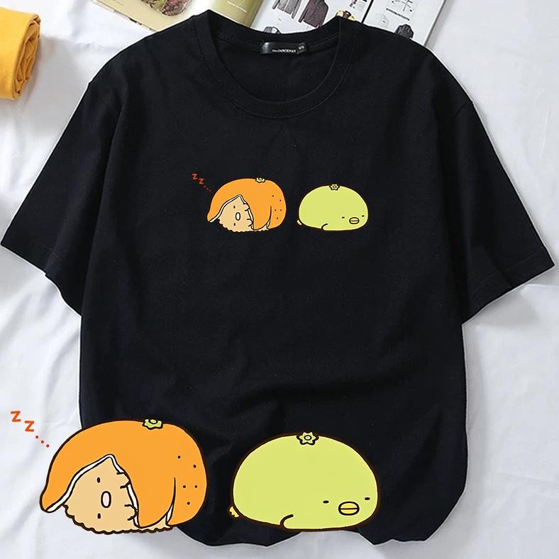 【XRP】ผู้หญิงเสื้อพิมพ์3XL การ์ตูนเสื้อญี่ปุ่นน่ารักเสื้อยืดผู้หญิงญี่ปุ่นมุม Creaturestt-เสื้อ Baju 