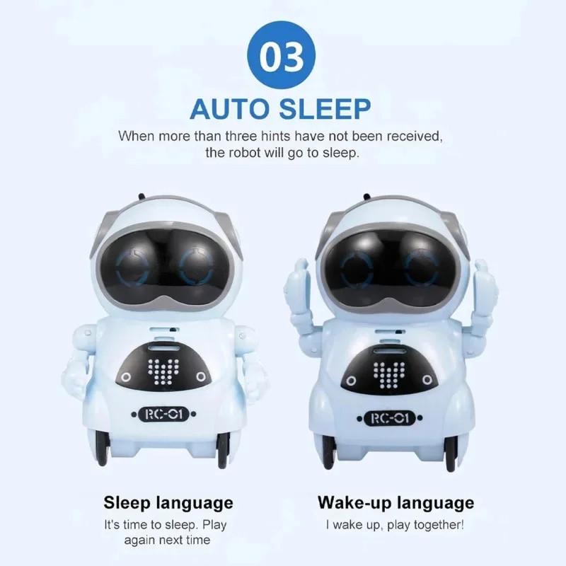 Emo Robot Mascota Inteligente Talking Interactive Voice Recognition บันทึกร้องเพลงเต้นรํา Telling Story มินิหุ่นยนต์ของเล่นเด็กของขวัญ - รูปที่ 3