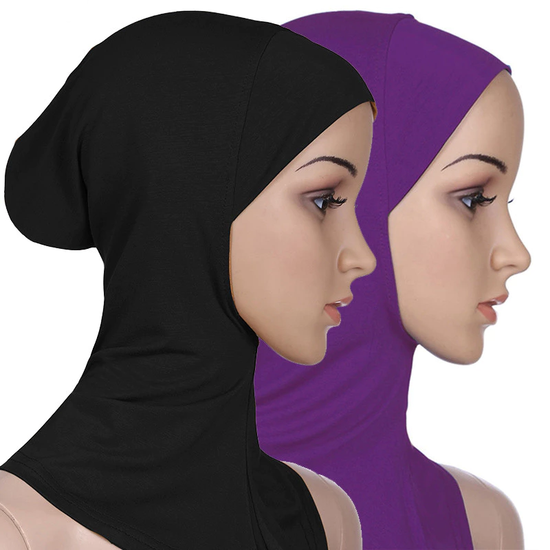 ผู้หญิงมุสลิม Underscarf Modal Hijab ยืดคลุมทั้งหมดผ้าคลุมไหล่อุปกรณ์เสริม