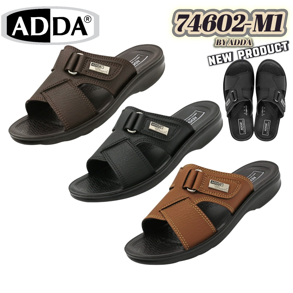 รองเท้าแตะ ผู้ชาย ADDA PU รุ่น 7MA03 (ไซส์ 39-45) ลำลองแบบสวมนุ่มเบาสบายปกป้องเท้าคุณ