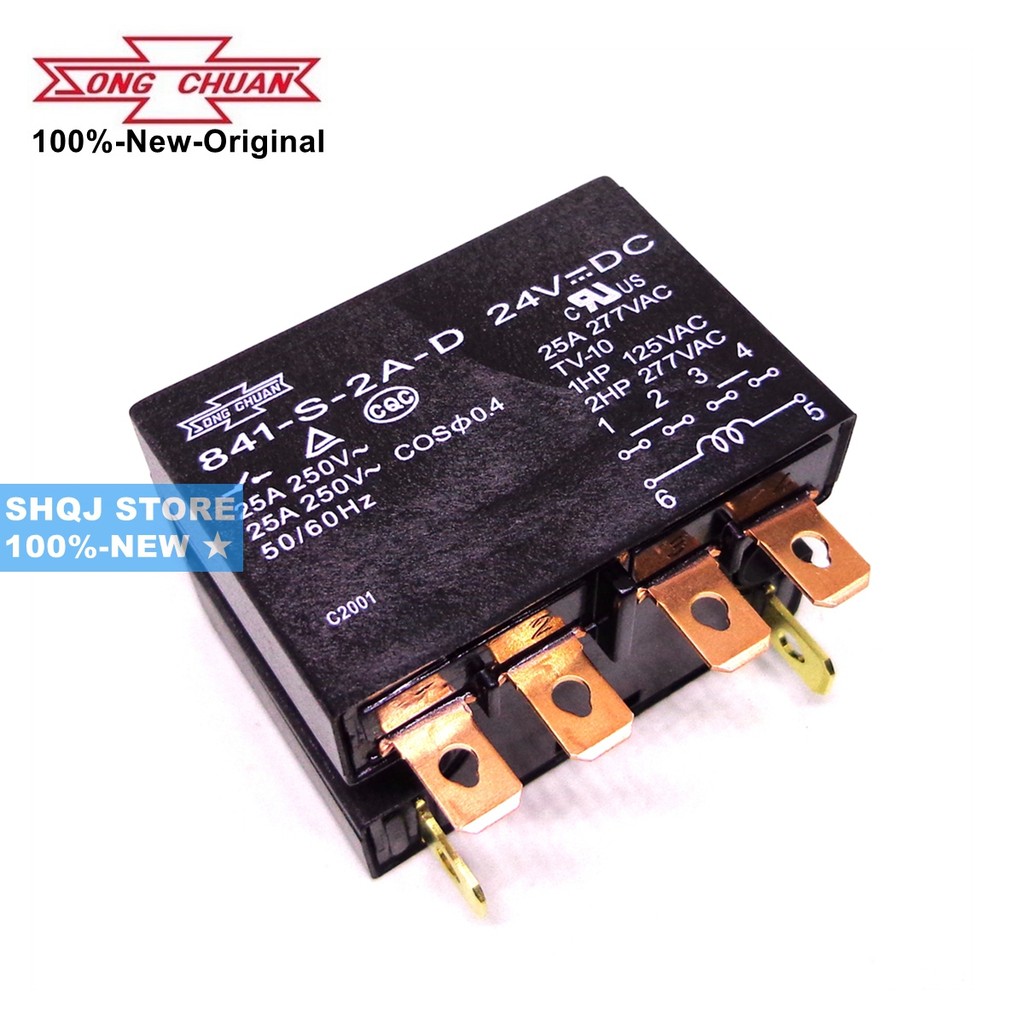 Songchuan 100%-ใหม่ 1PCS 841-S-2A-D 24VDC 200/240VAC 12VDC Original RELAY