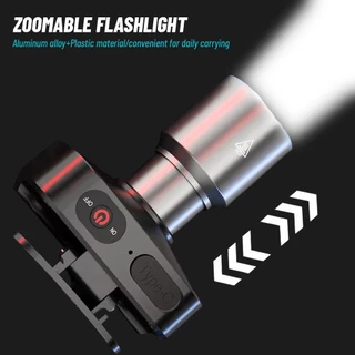 Ipx4 กันน้ํา 3 โหมดแสง Zoomable Type-c ชาร์จไฟหน้า Super Bright LED Multi-function ไฟหน้าแบบพกพาสําหรับ Camping เดินป่าซ่อม