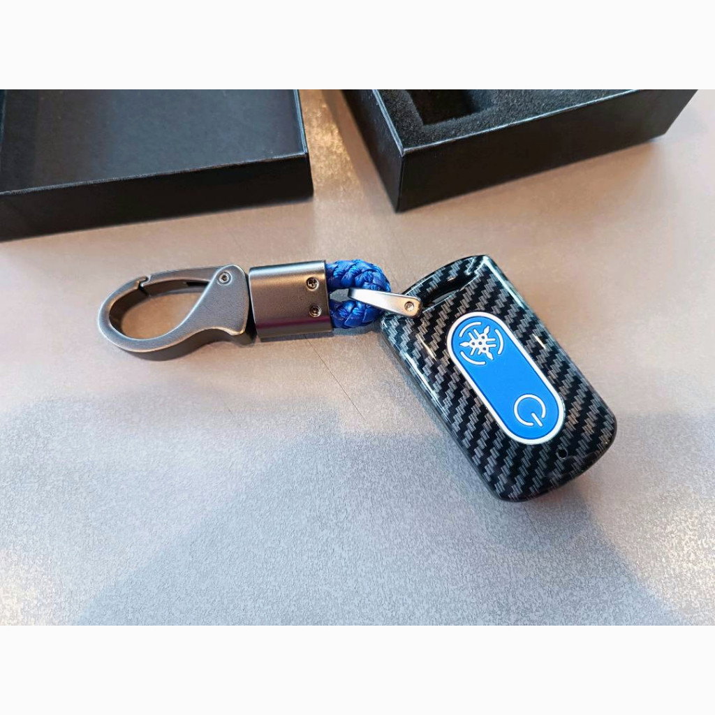 เคสกุญแจ YAMAHA Nmax155 Aerox Grand Filano Qbix Lexi เคสกุญแจรีโมทรถจักรยานยนต์ คาร์บอนไฟเบอร์ สําหรับ - รูปที่ 3