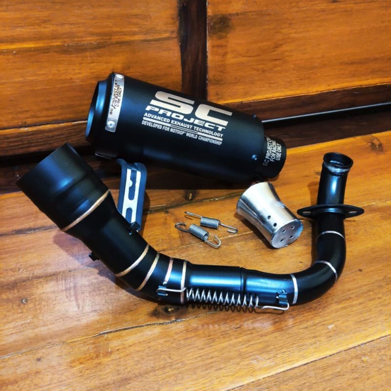 SC PROJECTS BLACK DOFT RACING EXHAUST, STAINLESS TITAN, CARBON BEAT, VARIO 150, VARIO 110, VARIO 125