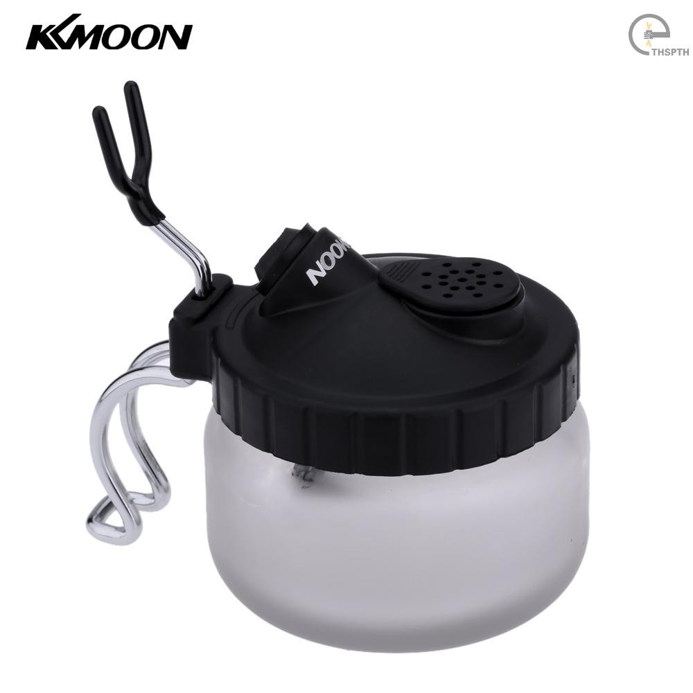 KKmoon Professional Airbrush ทําความสะอาดหม้อแก้ว Air Brush Holder ทําความสะอาดสี Jar ขวดแต่งเล็บ Ta