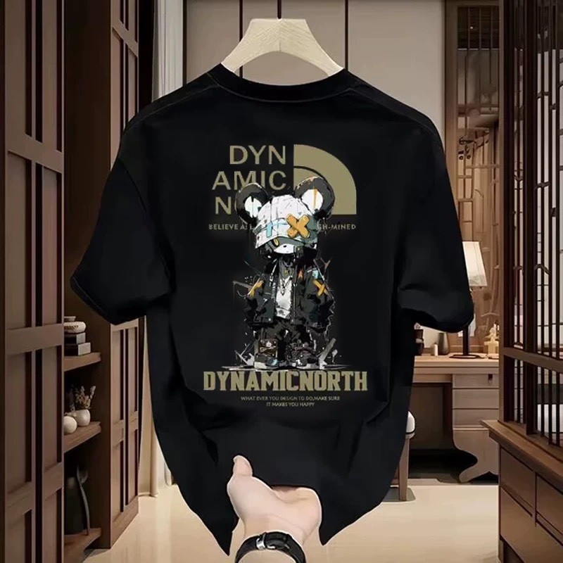 UT shop 🔥เสื้อยืด Oversize เสื้อ "DYN AMIC BEAR"t shirt cotton100% พลัสไซส์ เสื้อผู้ชาย ไม่ต้องรีด ค
