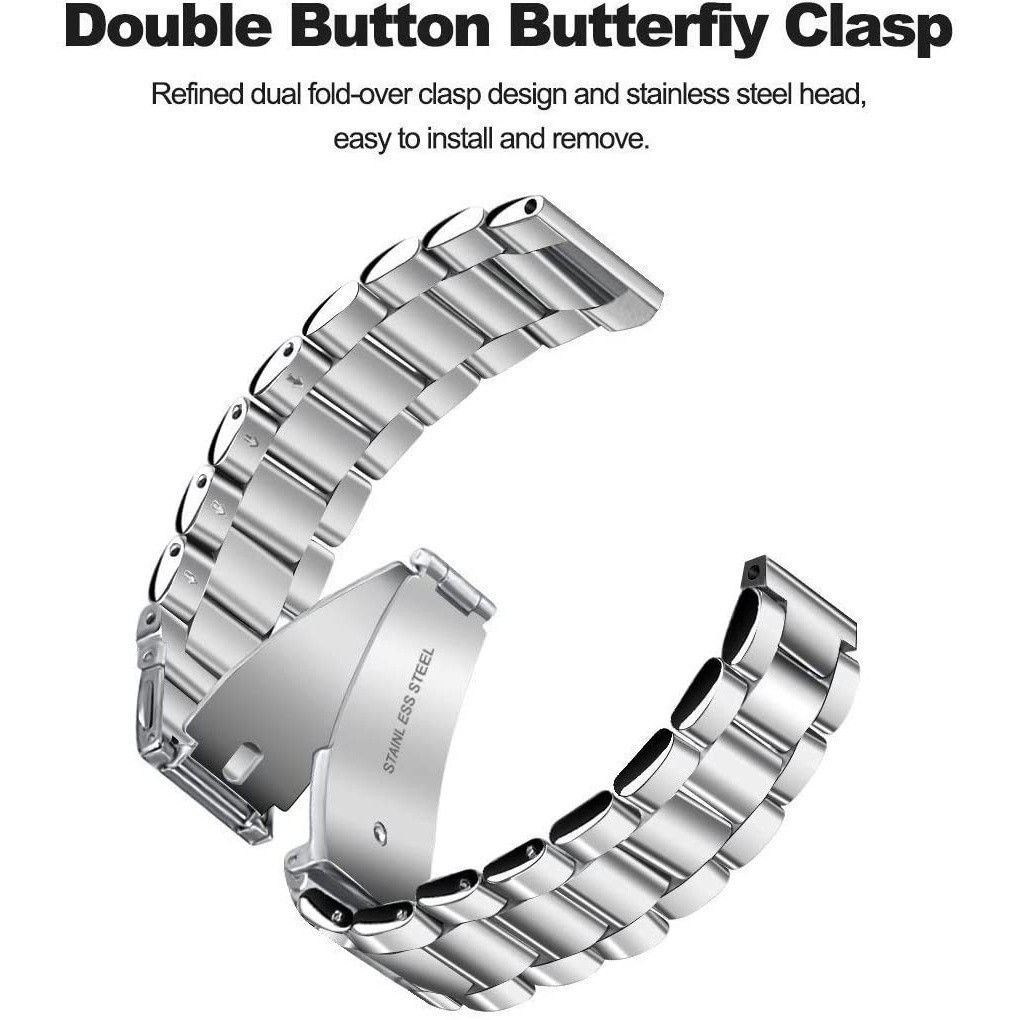 สายโลหะแม่เหล็กสําหรับ Amazfit Bip 6 สมาร์ทนาฬิกาสแตนเลสสําหรับ Amazfit Bip 6 สร้อยข้อมือสายรัดข้อมือ Accessorie - รูปที่ 2