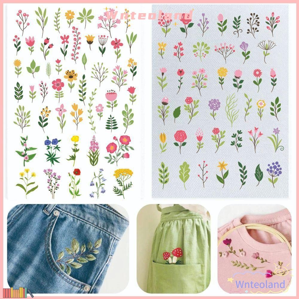 WNTEOLAND 2แผ่นกระดาษที่ละลายน้ําได้ที่มีสีสัน,อุปกรณ์เย็บผ้า DIY เย็บกระดาษเย็บปักถักร้อย,งานฝีมือมือดอกไม้ทําด้วยมือและการออกแบบมหาสมุทรมือโคลง