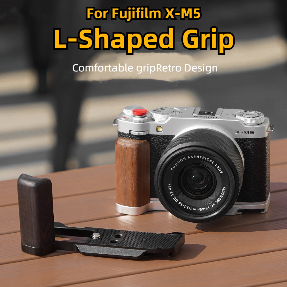 สําหรับกล้อง Fuji X-M5 ที่จับรูปตัว L กล้อง X-M5 ที่จับนิ้วบูตเย็น ขายึดยิงด้ามจับด้วยมือหนึ่งอัน