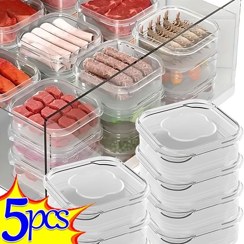 350ML ตู้เย็นกล่องเนื้อแช่แข็ง / กล่องเก็บของในครัว / อาหารสด-เก็บภาชนะปิดผนึก / ภาชนะใส่ผักเปล่า