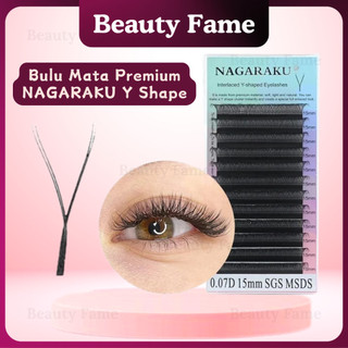 Beauty Fame **GARANSI 1 TAHUN** Nagaraku Meshy Interlaced Y-Shape Ellipse Extensions Bulumata Premium YY Super Soft Eyelash Extension BF
