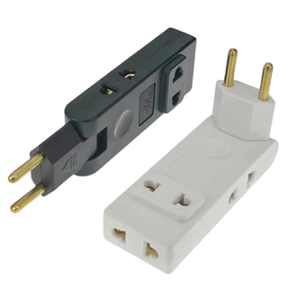 ตัวแปลงปลั๊กไฟ 4 ทาง ปลั๊กพกพา 180 องศา EU Socket ขนาดเล็ก ใช้เดินทางสะดวกทุกที่