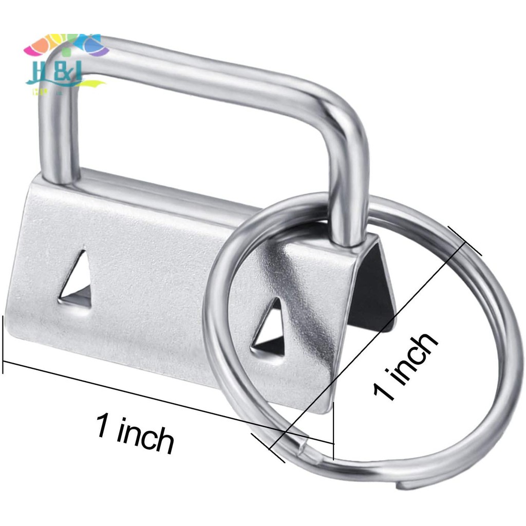 H&L Apr 50 ชิ้น Key Fob ฮาร์ดแวร์ Fob Wristlet ฮาร์ดแวร์พร้อมแหวนกุญแจสําหรับเชือกเส้นเล็ก
{th}