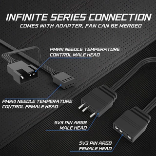 พัดลมคอมพิวเตอร์เดสก์ท็อป พัดลมเคส พัดลม CPU คอมพิวเตอร์ 120mm 4 พิน ARGB เปลี่ยนสีได้ K208