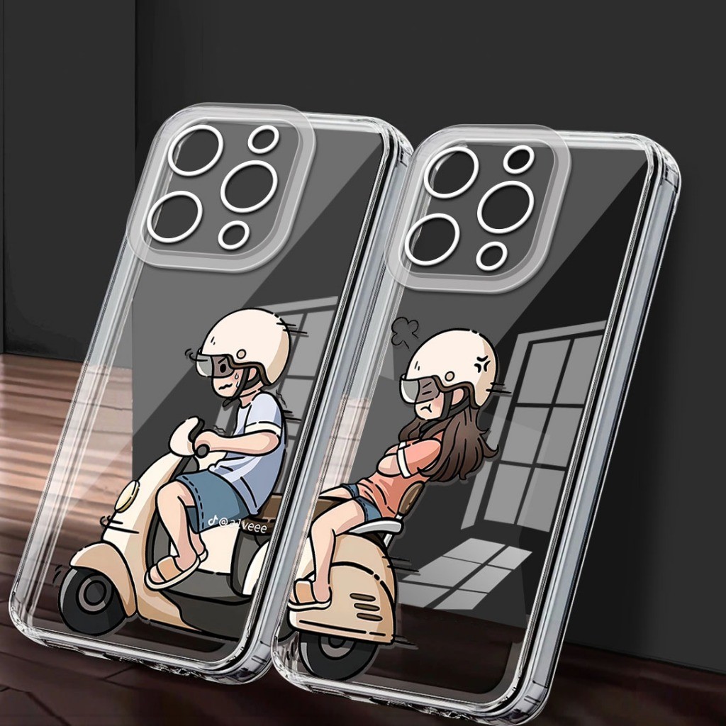 SoftCase Clear Ready สําหรับ iP 16 Pro 16 Plus 16 Pro Max Clear Casing COUPLE IMAGE - CP1