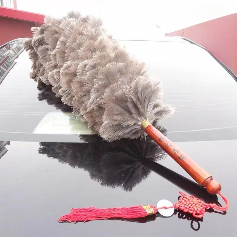 Feather Duster Imported Ostrich Feather Duster for Home and Car Soft Dust Removal Duster for Car Dus