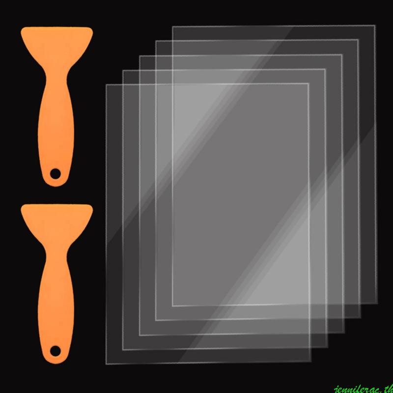 Jenniferac 5 Pack FEP Release Film 200 x 140 มม.SLA LCD FEP ฟิล์มแผ่นสําหรับ Photon เรซิ่น 3D