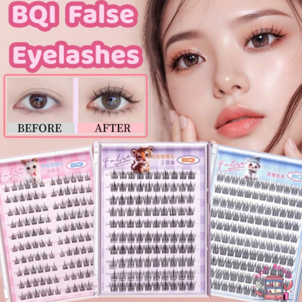 【ไม่ต้องใช้กาว!】100-120 Cluster ขนตาปลอมแบบติดเองรุ่นใหม่ นุ่มกว่าเดิม ไม่ต้องใช้กาว ขนาด 10-12 มม.