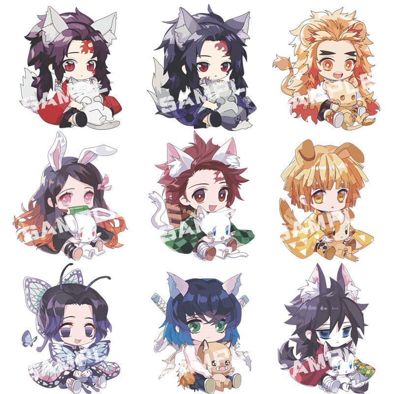 Demon Slayer พวงกุญแจสัตว์เลี้ยง Anime Merch Tsugikuni Michikatsu Tsugikuni Yoriichi จี้