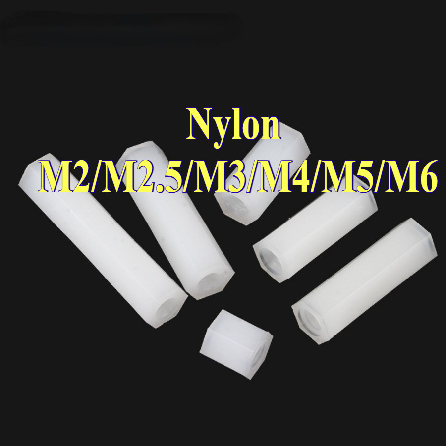 Nylon Spacer สีขาว FF เสารองบอร์ด ไนลอน เมียเมีย DIY รูปที่ 2