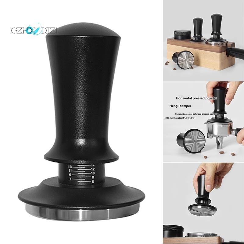 GzhxdiiziCoffee Tamper ปรับคงที่ Force Powder Tamper Espresso ด้าย Tamper ผงกดค้อนขนาด