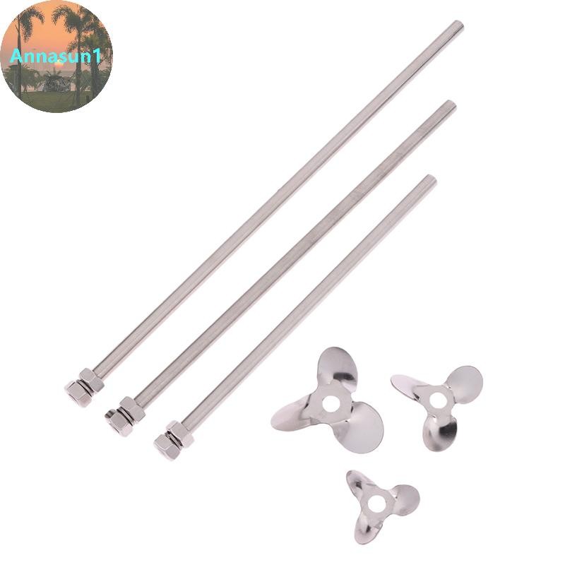 Annasun Lab OD 40/50/60 มม.304 สแตนเลสประเภทสามใบใบมีดกวน 200/250/300 มม.กวน Dispersing Rod TH