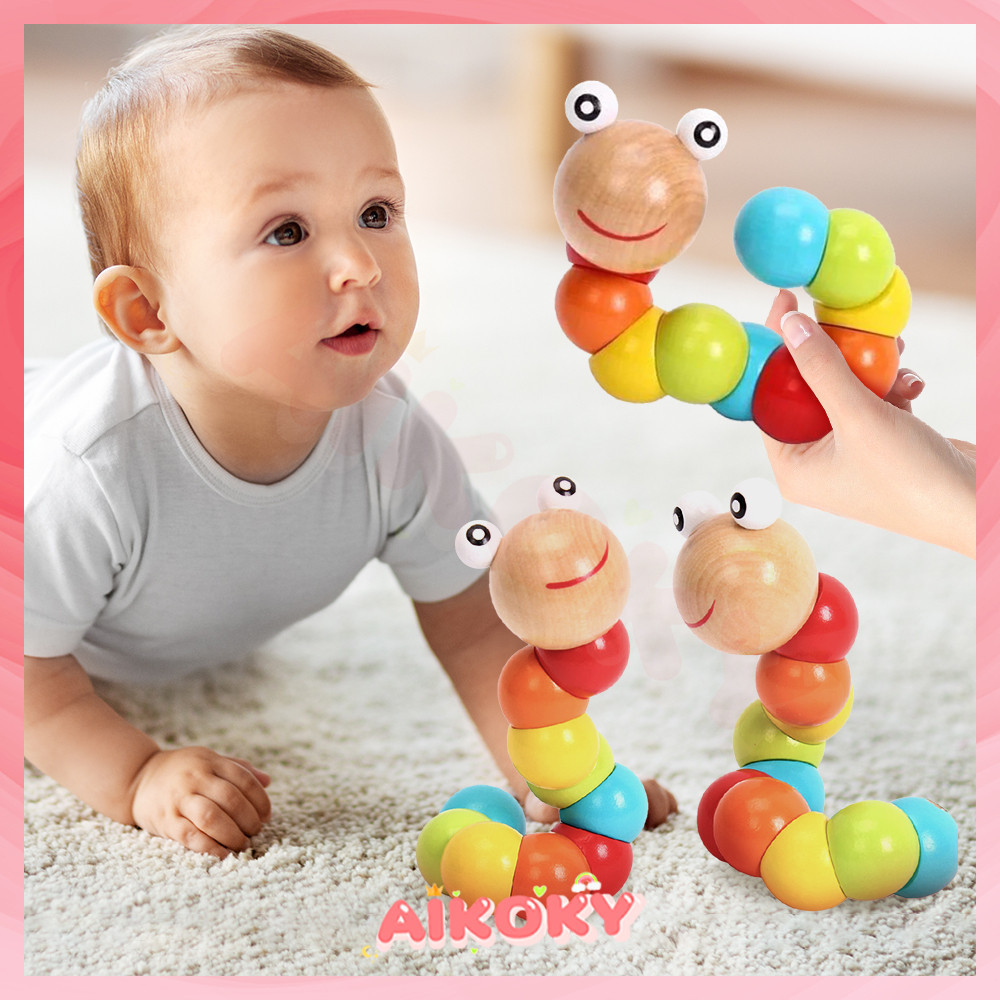 AIKOKY จิ๊กซอว์ไม้ ของเล่นเด็ก บล็อคไม้เสริมพัฒนาการเด็ก ของเล่นไม้ บล๊อคไม้เลขาคณิต ของเล่นเสริมพัฒนาการ